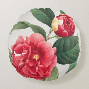 Gevlekte Camellia, Pierre-Joseph Redouté, 1833 Rond Kussen