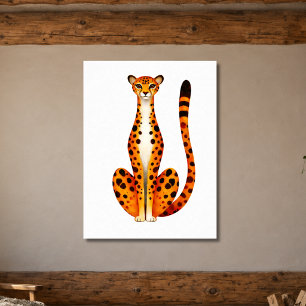 Gevlekte cheeta-portret poster