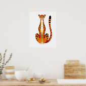 Gevlekte cheeta-portret poster (Keuken)