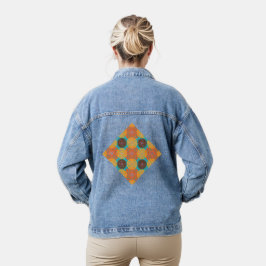 Gevlekte cirkels denim jacket