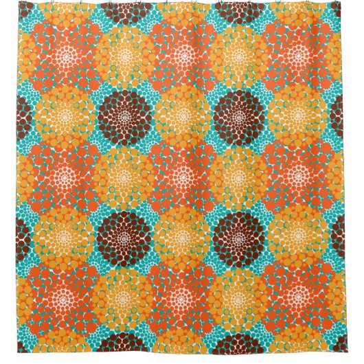 Gevlekte cirkels douchegordijn (Voorkant)