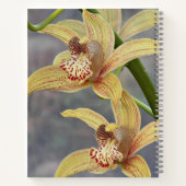 Gevlekte Cymbidium Orchideeën Bloem Notebook Notitieboek (Achterkant)