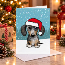 Gevlekte Dachshund Kerstman Wiener Hond Kerstmis
