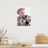 Gevlekte Dalmatiër Hond en Man honden cute Poster (Keuken)