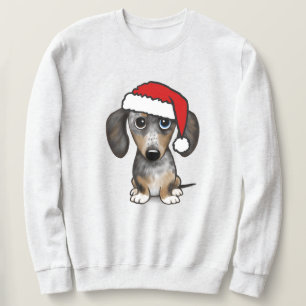 Gevlekte Daschund Kerstman Schattige Weense Hond Trui