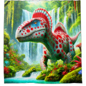 gevlekte dinosaurus douchegordijn (Voorkant)