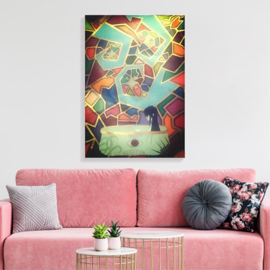 Gevlekte dromen canvas afdruk (Insitu (Woonkamer))