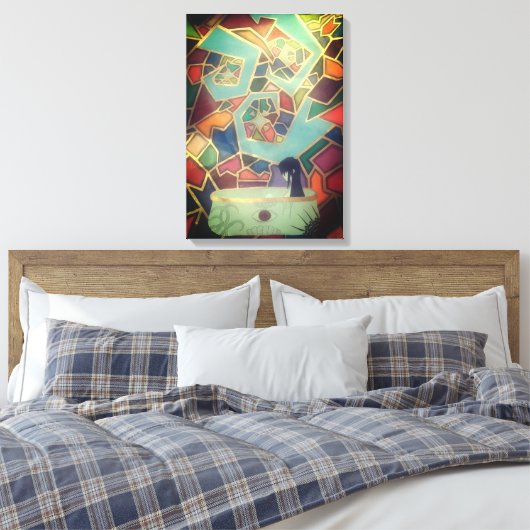 Gevlekte dromen canvas afdruk (Insitu (Slaapkamer))