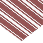 Gevlekte dubbele gestreepte cranberry medium tafelloper (Hoek)