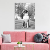 Gevlekte Duitse Dog Canvas Afdruk (Insitu (Woonkamer))