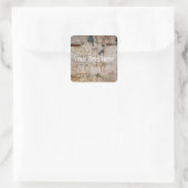 Gevlekte Elegantie Vierkante Sticker (Tas)