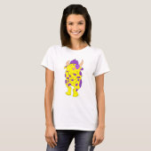 Gevlekte Fuzzy Monster Vrouwen T-shirt (Voorkant volledig)
