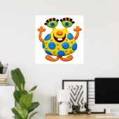Gevlekte Gele Monster Baby Shower Nursery Poster (Thuiskantoor)