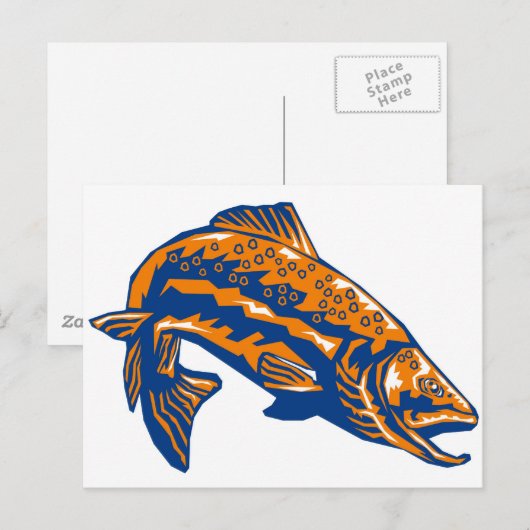 gevlekte gespikkelde forelvis briefkaart (Voorkant / Achterkant)