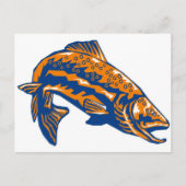 gevlekte gespikkelde forelvis briefkaart (Voorkant)