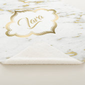 Gevlekte gouden glitter sherpa deken (3/4)