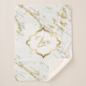 Gevlekte gouden glitter sherpa deken (Voorkant)