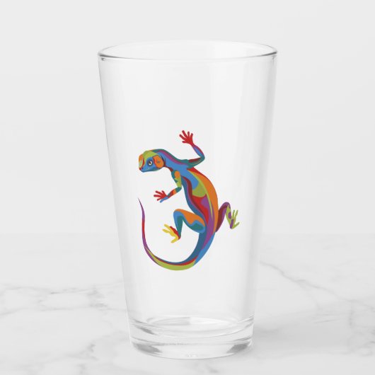 Gevlekte hagedis glas (Voorkant)