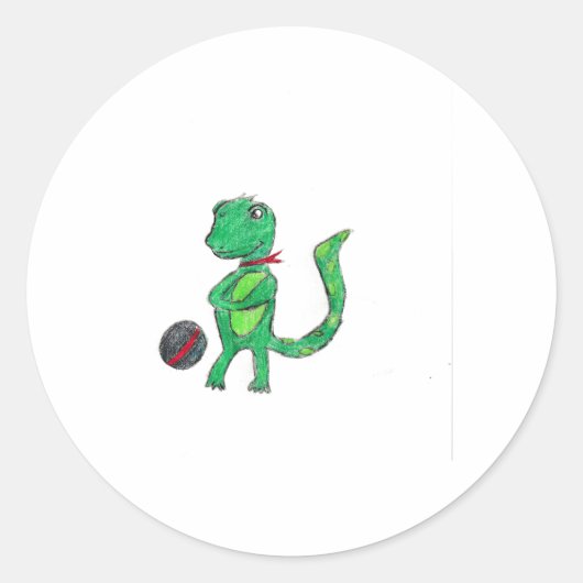 gevlekte hagedis ronde sticker (Voorkant)