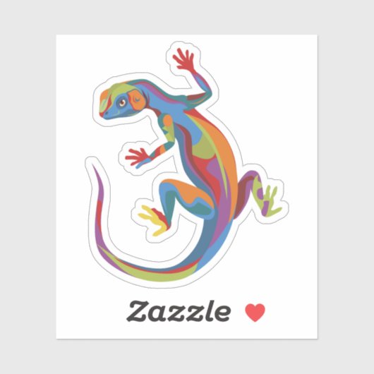 Gevlekte hagedis sticker (Vel)
