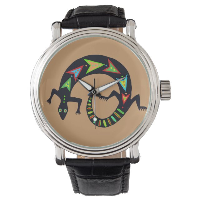 Gevlekte hagedis Watch Horloge (Voorkant)