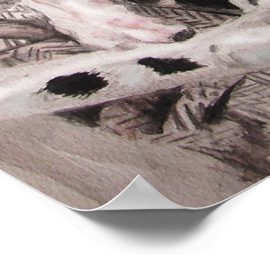 Gevlekte Hond Dalmatiner en Man Portret Poster (Hoek)