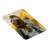 Gevlekte Hond op Autorit Kunstprint Magneet (Rechterzijde)