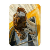 Gevlekte Hond op Autorit Kunstprint Magneet (Verticaal)