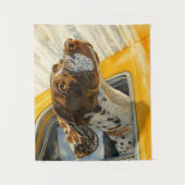 Gevlekte Hond op Autorit Kunstprint Wandkleed (Voorkant)