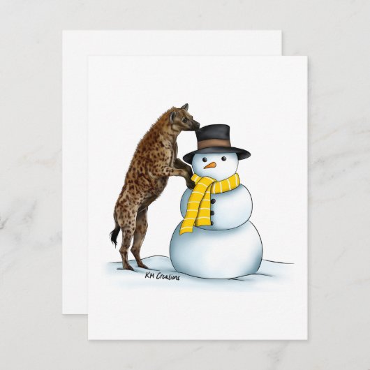 Gevlekte hyena - kerstkaart (Voorkant / Achterkant)