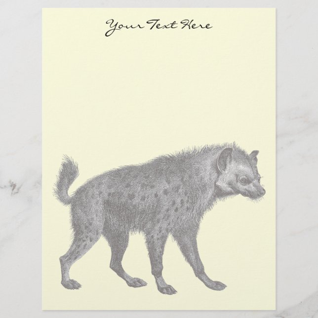 Gevlekte Hyena Letterhead (Voorkant)