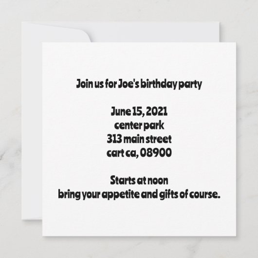 Gevlekte hyena met hoed die in een taart bijt kaart (Achterkant)