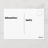 Gevlekte hyena met hoed die in taart bijt briefkaart (Achterkant)