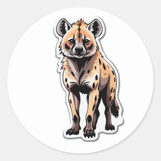 Gevlekte Hyena Sticker - Ontketen de dieren in het (Voorkant)