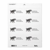 Gevlekte Hyena Verzendlabels Etiket (Full Sheet)