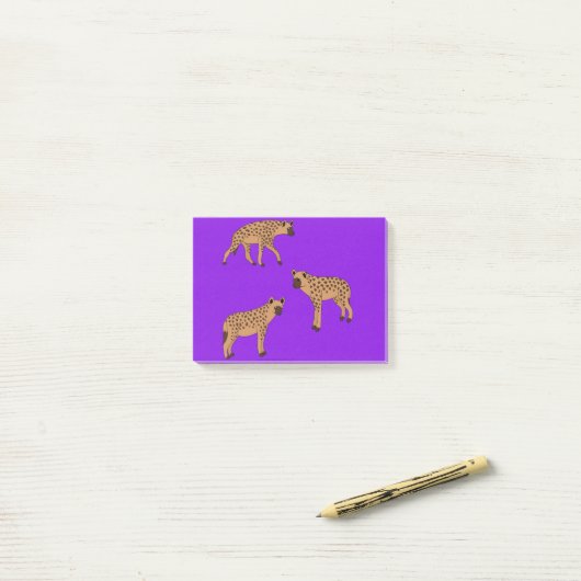 Gevlekte hyena's post-it® notes (Op bureau)