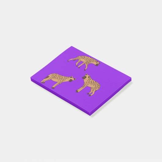 Gevlekte hyena's post-it® notes (Schuin)