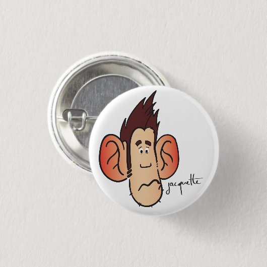 Gevlekte jacquada ronde button 3,2 cm (Voorkant /achterkant)