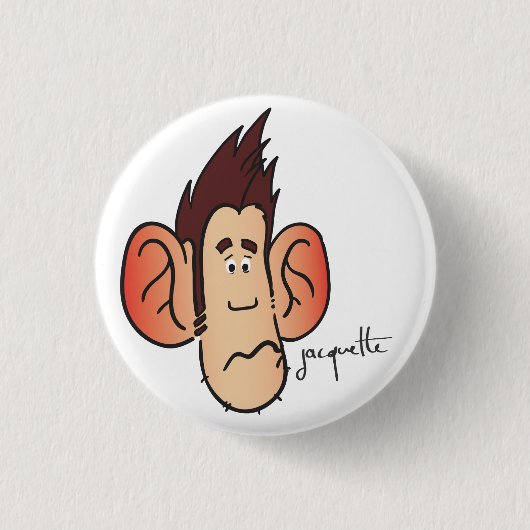 Gevlekte jacquada ronde button 3,2 cm (Voorkant)