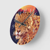 Gevlekte Jaguar Big Cat Wildlife Muur Klok (Hoek)
