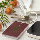 Gevlekte kerst Acrylische Sleutelhanger (Voorkant Rechts)