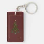 Gevlekte kerst Acrylische Sleutelhanger (achterkant)