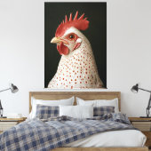 Gevlekte Kip Portret Canvas Afdruk (Insitu (Slaapkamer))