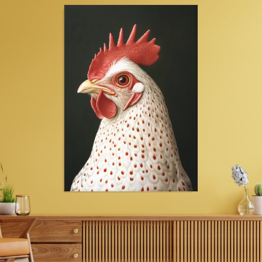 Gevlekte Kip Portret Canvas Afdruk (Insitu (Woonkamer))