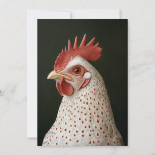 Gevlekte Kip Portret Feestdagenkaart