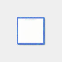 Gevlekte kobaltblauwe canvas-look rand