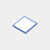Gevlekte kobaltblauwe canvas-look rand post-it® notes (Schuin)