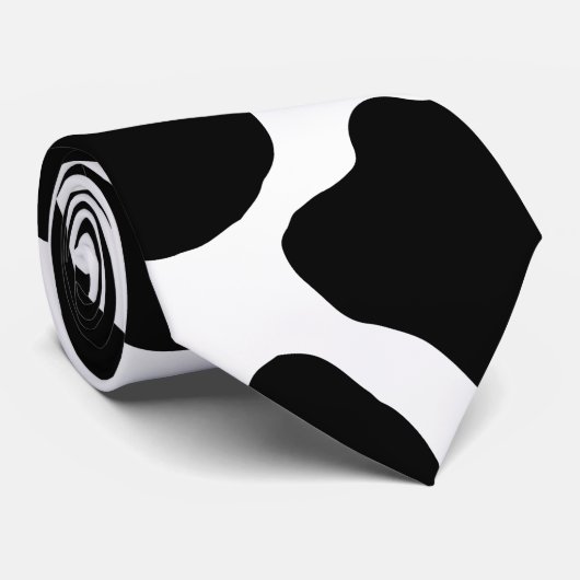 Gevlekte Koe Print, Koe, Dierenbont Stropdas (Opgerold)