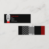 gevlekte kussen : mini visitekaartje (Voorkant / Achterkant)