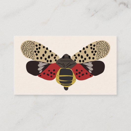 Gevlekte Lantaarnvlieg Bug Exterminators Visitekaartje (Achterkant)